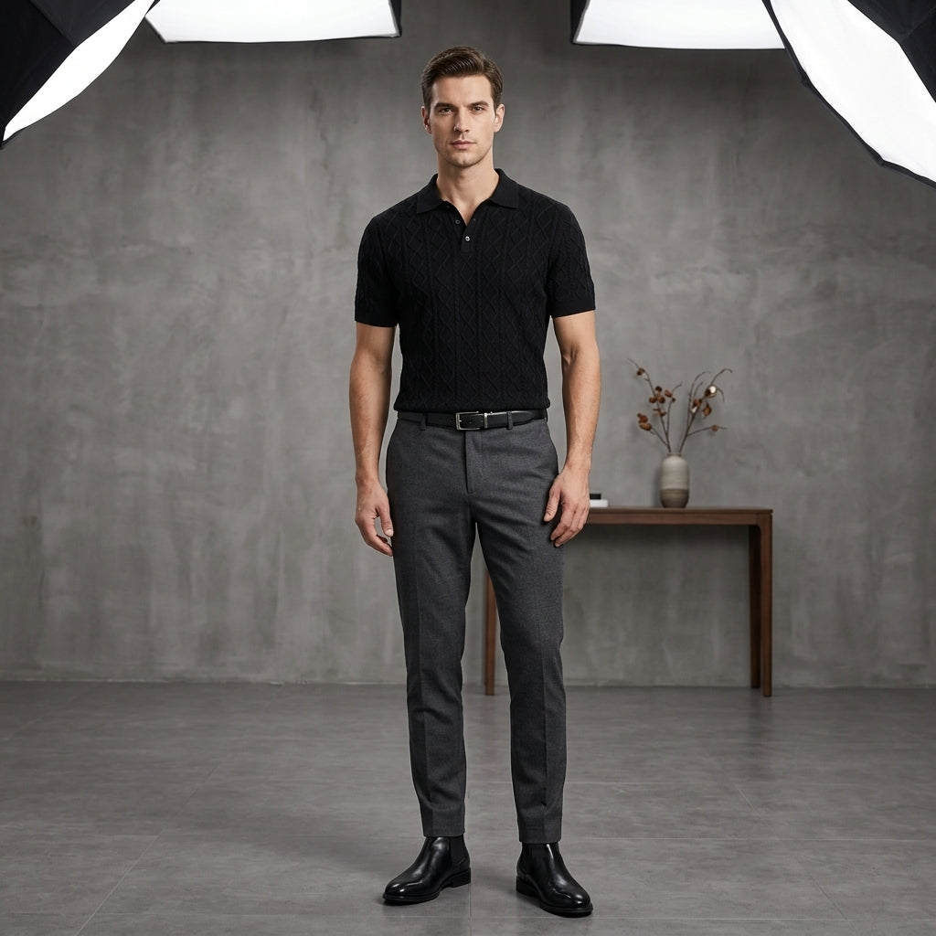 Capri Textured Knit Polo