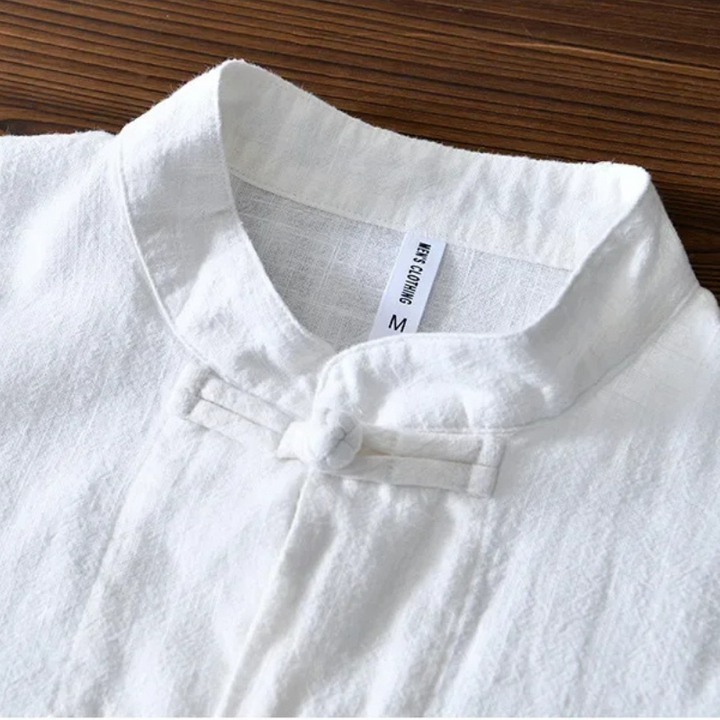 Osaka Linen Mandarin Shirt