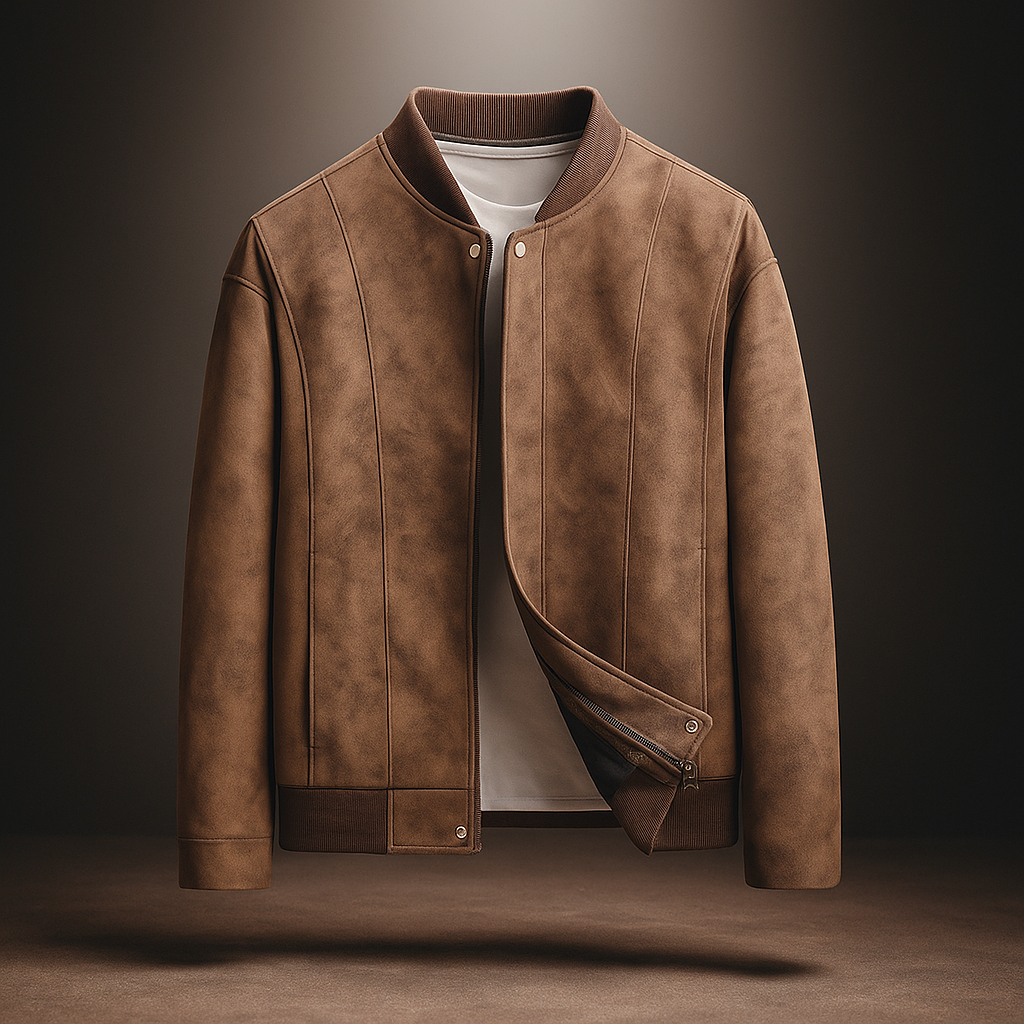 Valeron Suede Bomber Jacket