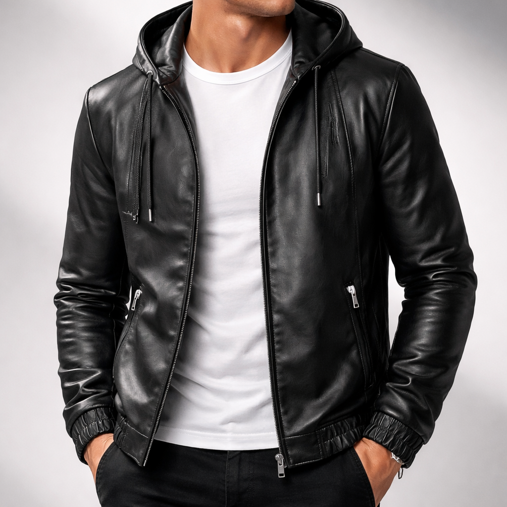 Atlas Hooded Leather Jacket