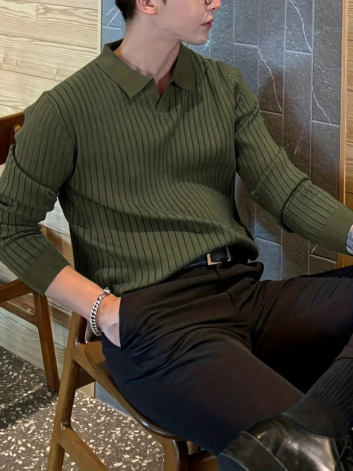 Vienna Ribbed Knit Polo