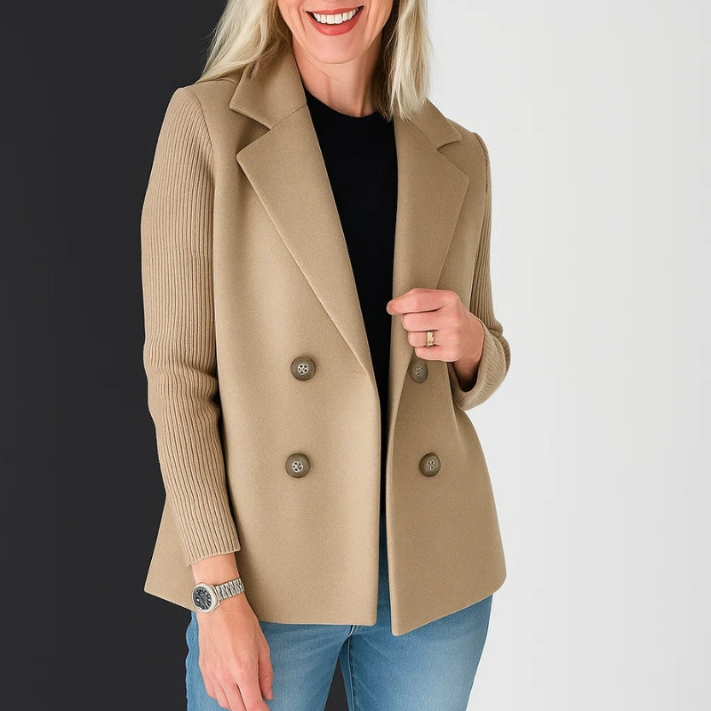 Galerie Knit-Sleeve Blazer