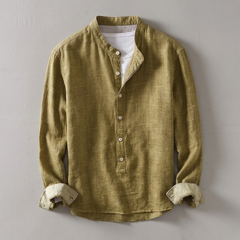Kyoto Henley Linen Shirt