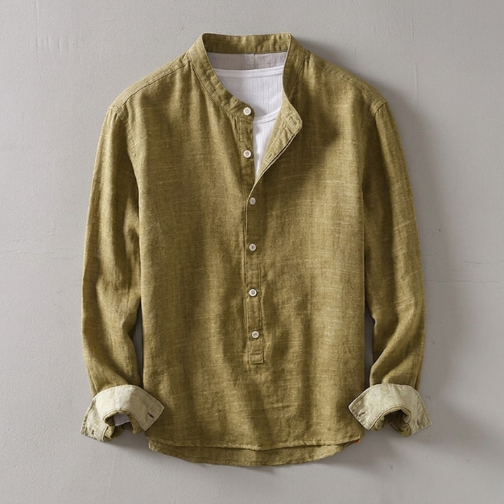 Kyoto Henley Linen Shirt