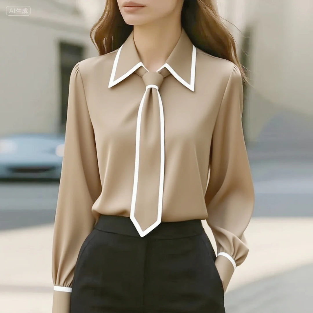 Sorrento Contrast Tie Blouse