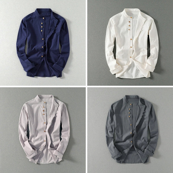 Kyoto Mandarin Linen Shirt