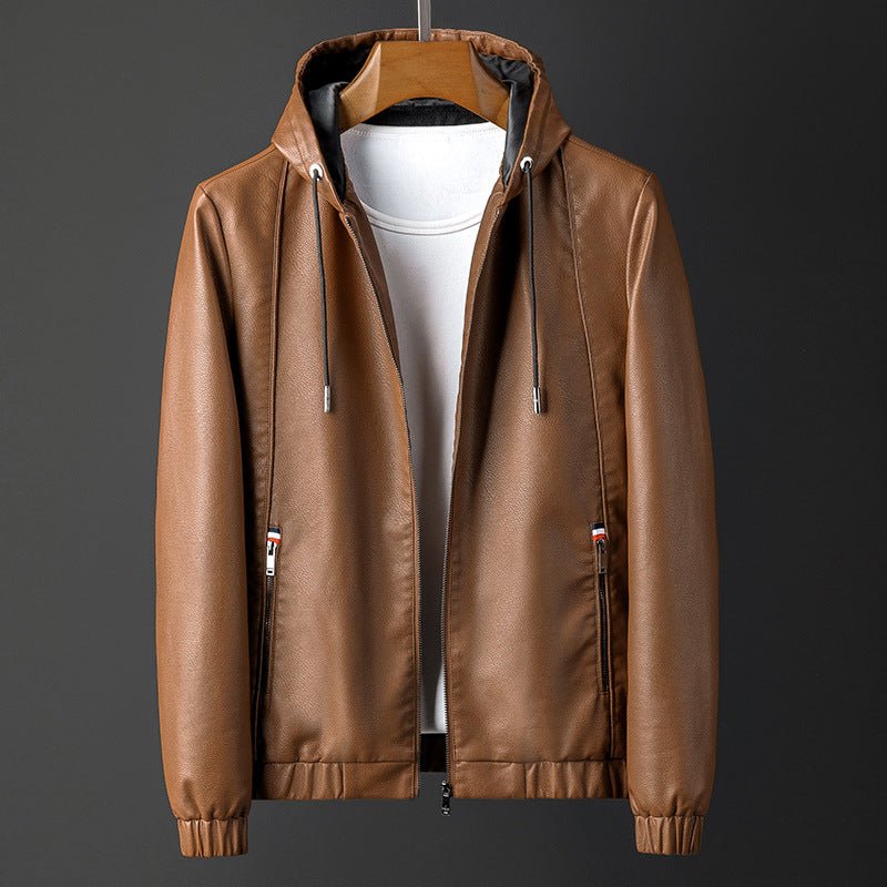 Atlas Hooded Leather Jacket