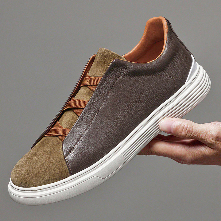 Adriano Leather Suede Sneakers