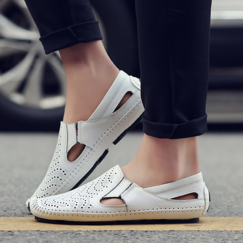 Riva Perforated Leather Sandals