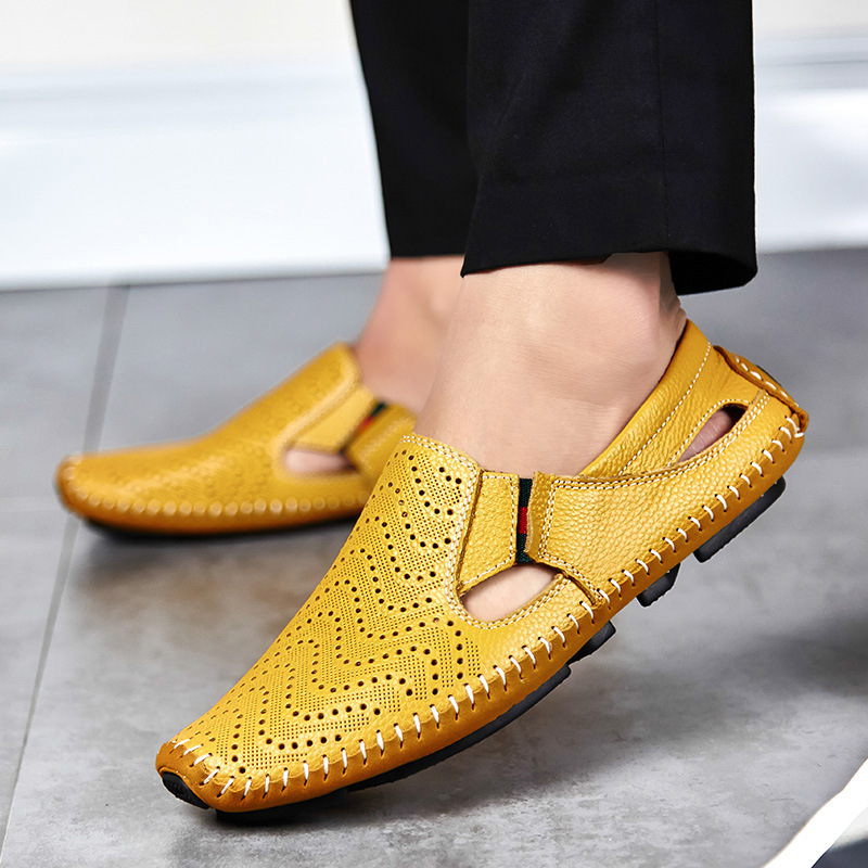 Riva Perforated Leather Sandals