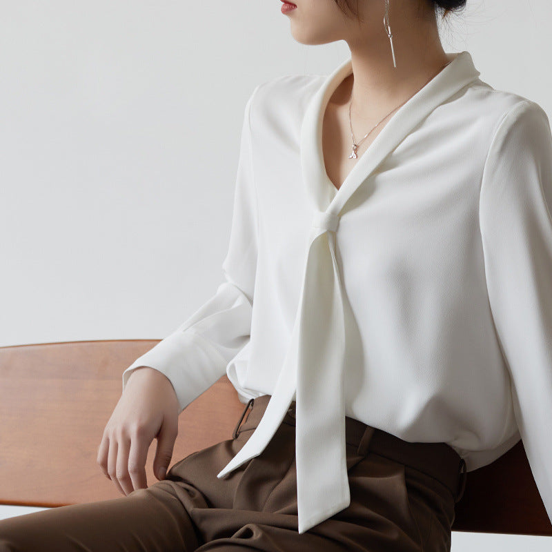 Amelie Tie-Neck Blouse