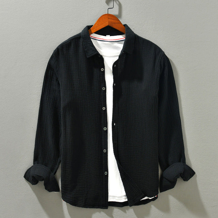 Aegean Crinkle Cotton Shirt