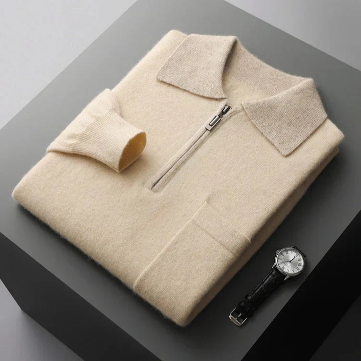 Verano Cashmere Zip Polo