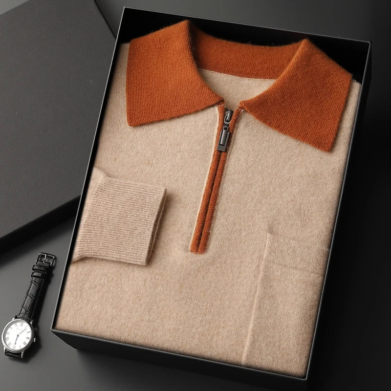 Verano Cashmere Zip Polo