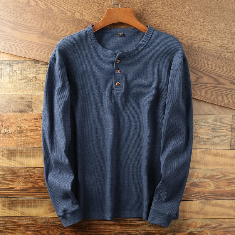 Lucerne Waffle-Knit Henley
