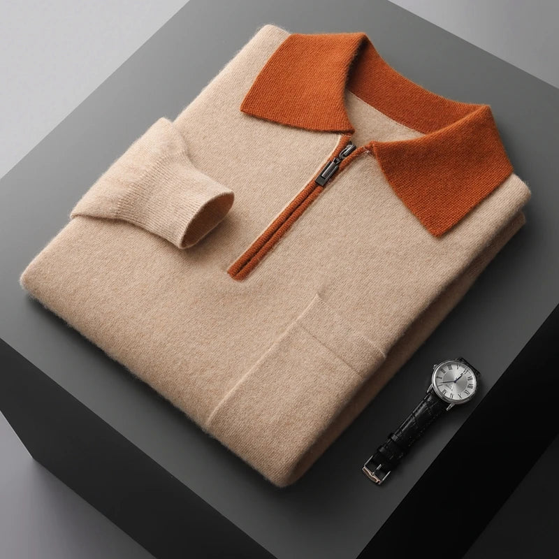 Verano Cashmere Zip Polo
