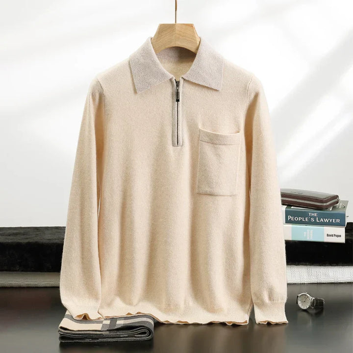 Verano Cashmere Zip Polo