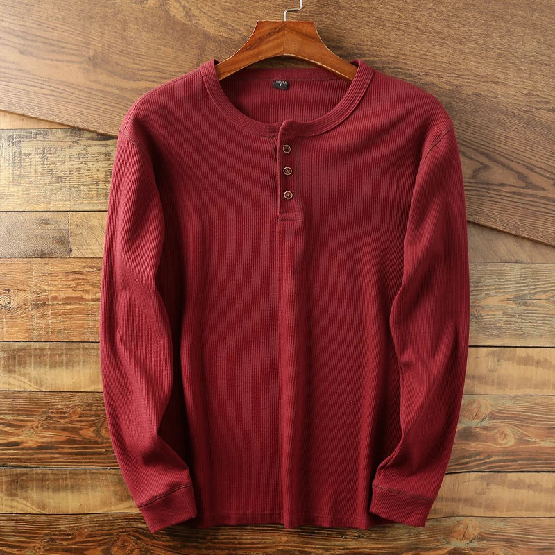 Lucerne Waffle-Knit Henley