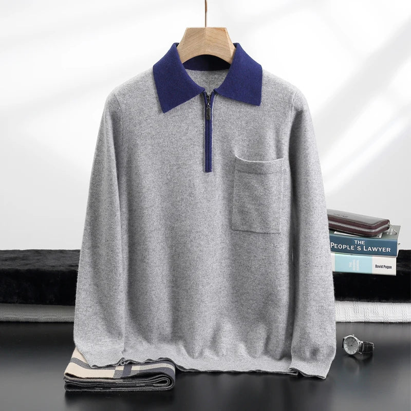 Verano Cashmere Zip Polo