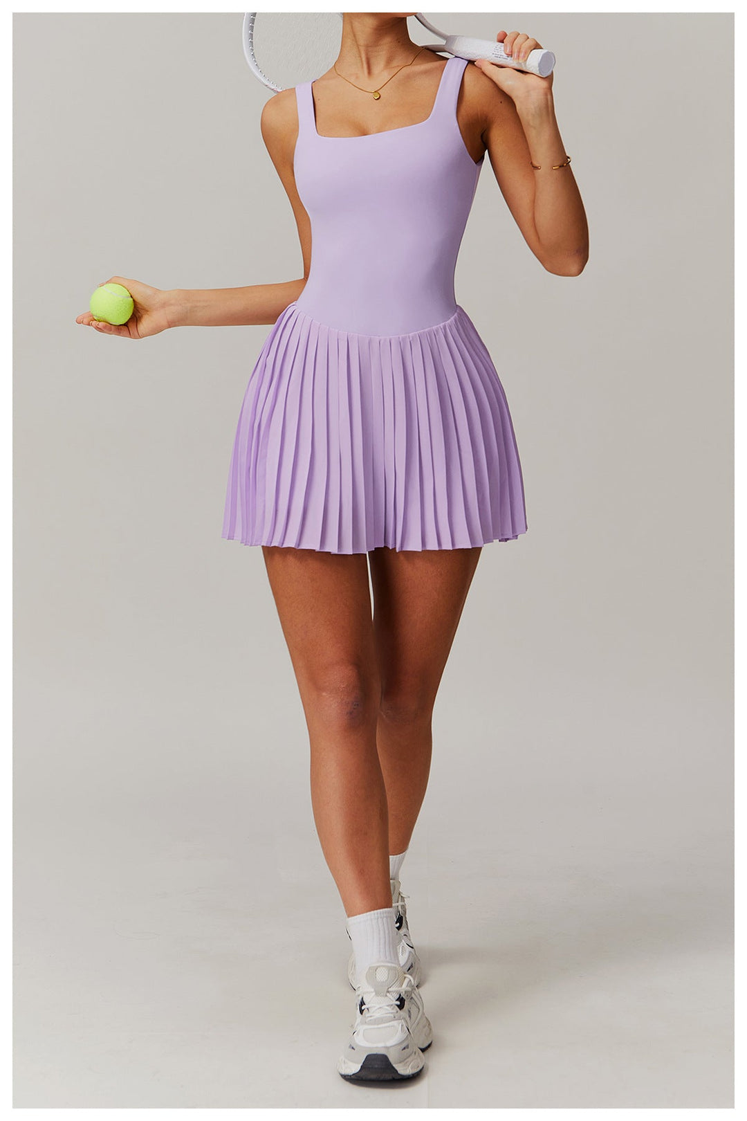 Sporty Pleated Dress