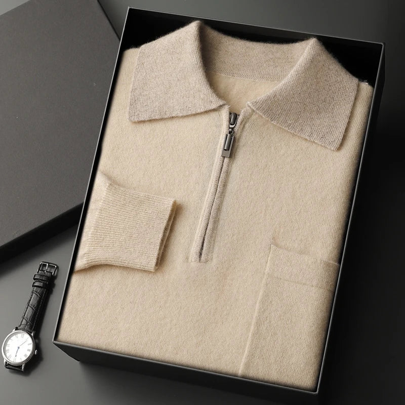 Verano Cashmere Zip Polo