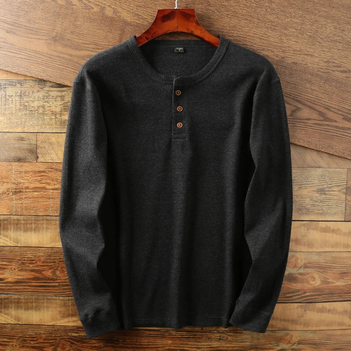 Lucerne Waffle-Knit Henley