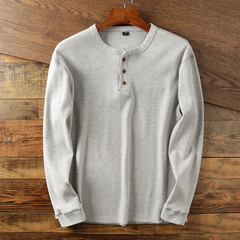 Lucerne Waffle-Knit Henley