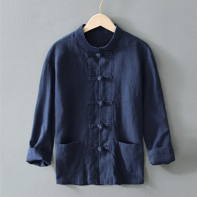 Osaka Linen Mandarin Shirt