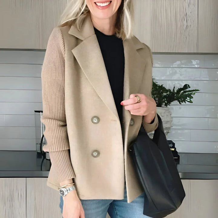 Galerie Knit-Sleeve Blazer