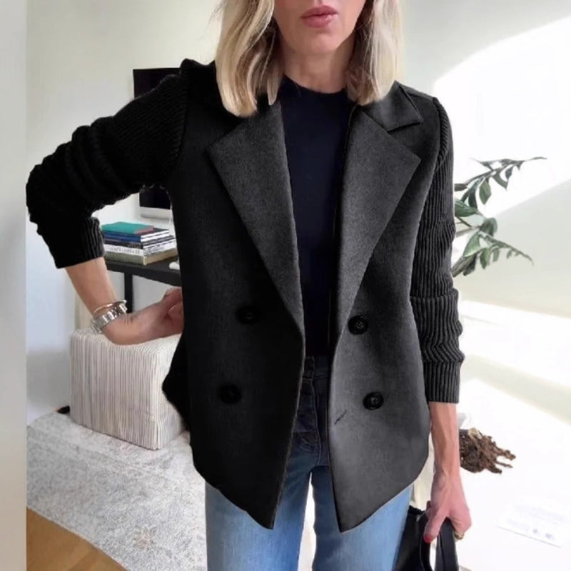 Galerie Knit-Sleeve Blazer
