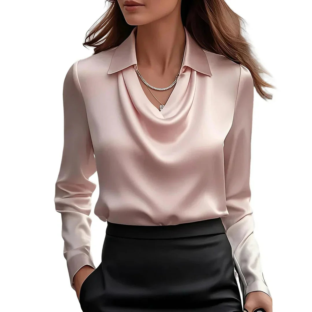 Roselise Satin Neckline Top