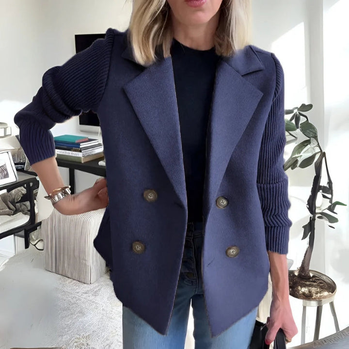 Galerie Knit-Sleeve Blazer