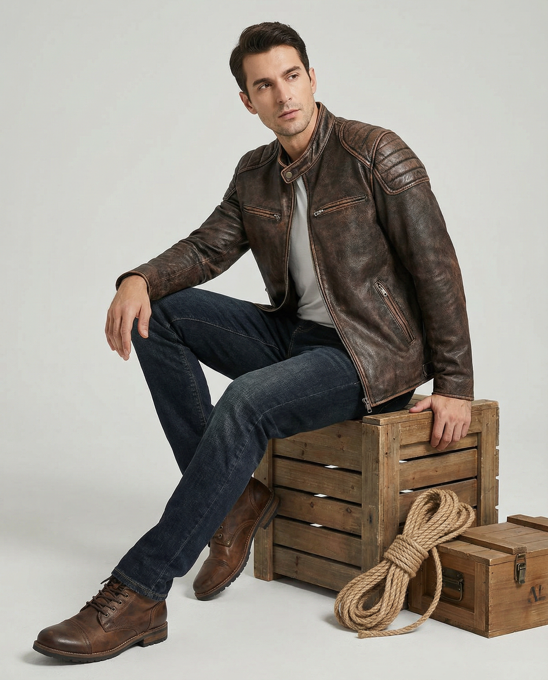Verona Leather Moto Jacket