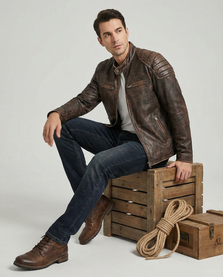 Verona Leather Moto Jacket