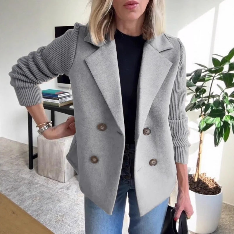 Galerie Knit-Sleeve Blazer