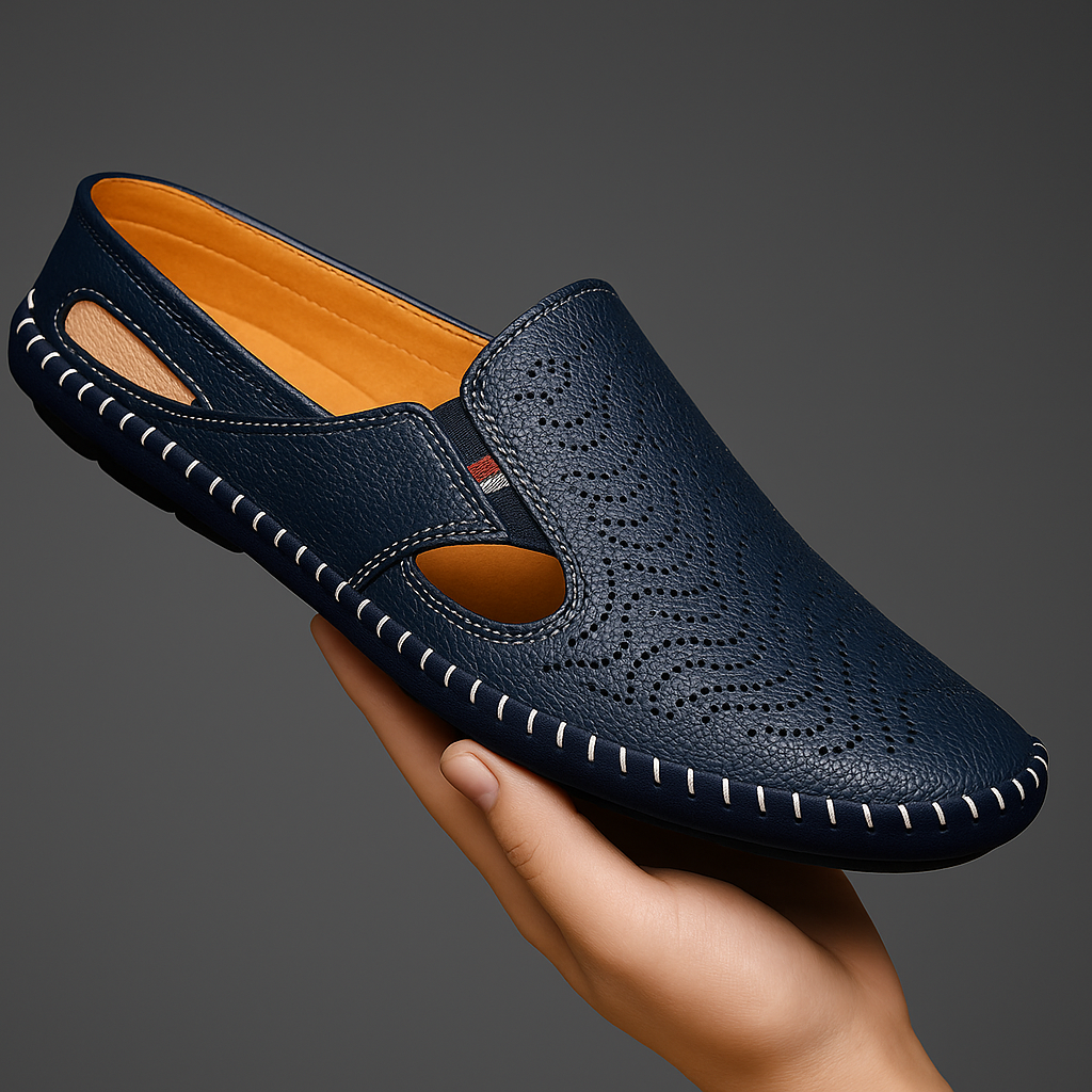 Riva Perforated Leather Sandals