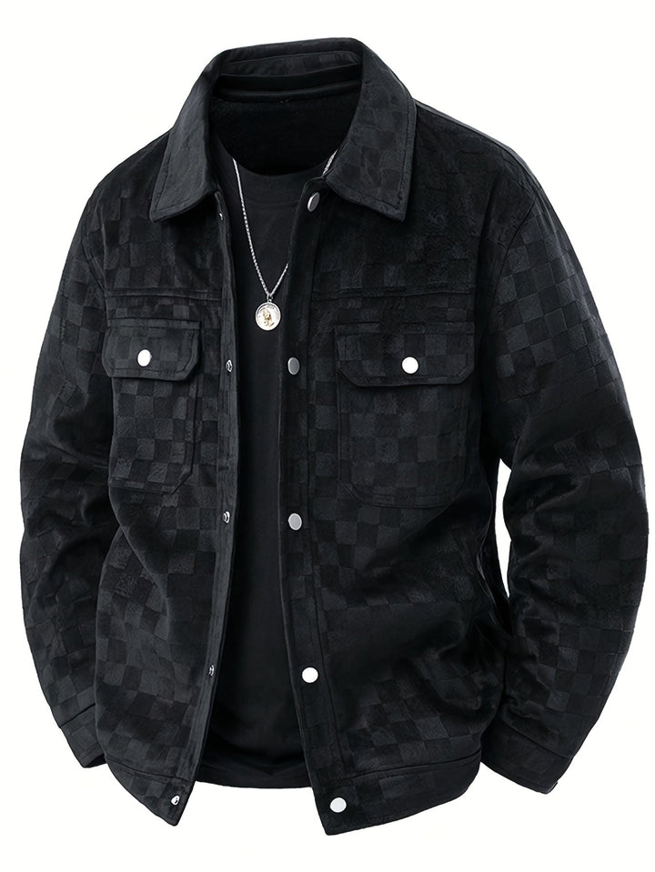 Antwerp Checkered Suede Jacket